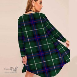 ScotsTee Shop Scottish MacDonald of the Isles Hunting Modern Clan Tartan Beach Kimono Womens Beach Cover Up