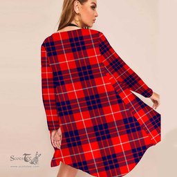 ScotsTee Shop Scottish Hamilton Modern Clan Tartan Beach Kimono Womens Beach Cover Up