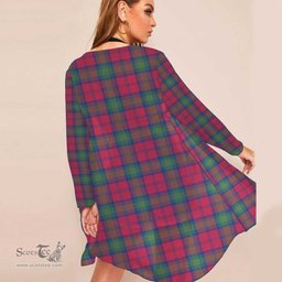 ScotsTee Shop Scottish Lindsay Ancient Clan Tartan Beach Kimono Womens Beach Cover Up