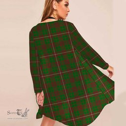ScotsTee Shop Scottish MacKinnon Hunting Modern Clan Tartan Beach Kimono Womens Beach Cover Up