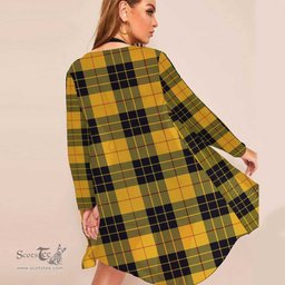 ScotsTee Shop Scottish MacLeod of Lewis Ancient Clan Tartan Beach Kimono Womens Beach Cover Up
