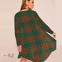 ScotsTee Shop Scottish Menzies Green Ancient Clan Tartan Beach Kimono Womens Beach Cover Up