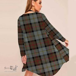 ScotsTee Shop Scottish MacLeod of Harris Weathered Clan Tartan Beach Kimono Womens Beach Cover Up