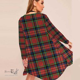 ScotsTee Shop Scottish MacPherson Ancient Clan Tartan Beach Kimono Womens Beach Cover Up