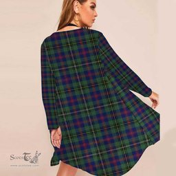 ScotsTee Shop Scottish Wood Modern Clan Tartan Beach Kimono Womens Beach Cover Up