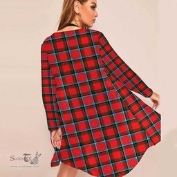 ScotsTee Shop Scottish Sinclair Modern Clan Tartan Beach Kimono Womens Beach Cover Up