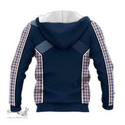 ScotsTee Shop Scottish Boswell Clan Scottish Crest and Scottish Thistle Sport Tartan Hoodie