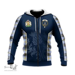 ScotsTee Shop Scottish Bell Clan Scottish Crest and Scottish Thistle Sport Tartan Hoodie
