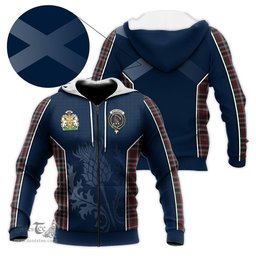 ScotsTee Shop Scottish Borthwick Clan Scottish Crest and Scottish Thistle Sport Tartan Hoodie