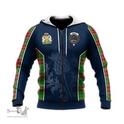 ScotsTee Shop Scottish Baxter Modern Clan Scottish Crest and Scottish Thistle Sport Tartan Hoodie