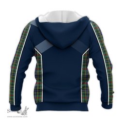 ScotsTee Shop Scottish Bisset Clan Scottish Crest and Scottish Thistle Sport Tartan Hoodie