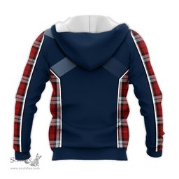 ScotsTee Shop Scottish Brodie Dress Clan Scottish Crest and Scottish Thistle Sport Tartan Hoodie