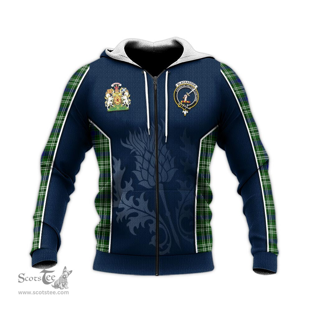 ScotsTee Shop Scottish Blackadder Clan Scottish Crest and Scottish Thistle Sport Tartan Hoodie