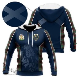 ScotsTee Shop Scottish Buchan Ancient Clan Scottish Crest and Scottish Thistle Sport Tartan Hoodie