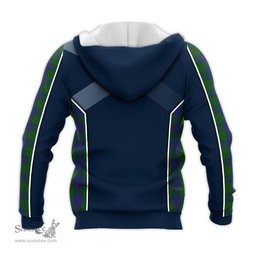 ScotsTee Shop Scottish Barclay Clan Scottish Crest and Scottish Thistle Sport Tartan Hoodie