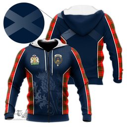 ScotsTee Shop Scottish Cameron Modern Clan Scottish Crest and Scottish Thistle Sport Tartan Hoodie