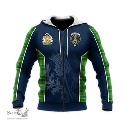 ScotsTee Shop Scottish Galloway Clan Scottish Crest and Scottish Thistle Sport Tartan Hoodie