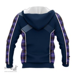 ScotsTee Shop Scottish Dunlop Modern Clan Scottish Crest and Scottish Thistle Sport Tartan Hoodie