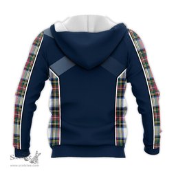 ScotsTee Shop Scottish Dennistoun Clan Scottish Crest and Scottish Thistle Sport Tartan Hoodie