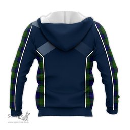 ScotsTee Shop Scottish Dundas Modern Clan Scottish Crest and Scottish Thistle Sport Tartan Hoodie
