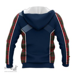 ScotsTee Shop Scottish Dundas Red Clan Scottish Crest and Scottish Thistle Sport Tartan Hoodie