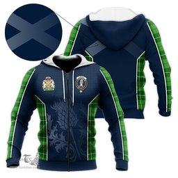 ScotsTee Shop Scottish Clephan Clan Scottish Crest and Scottish Thistle Sport Tartan Hoodie