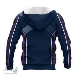 ScotsTee Shop Scottish Dunlop Clan Scottish Crest and Scottish Thistle Sport Tartan Hoodie