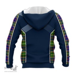 ScotsTee Shop Scottish Dalrymple Clan Scottish Crest and Scottish Thistle Sport Tartan Hoodie