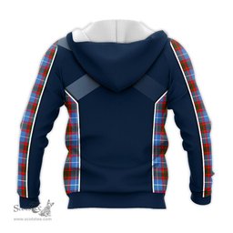 ScotsTee Shop Scottish Congilton Clan Scottish Crest and Scottish Thistle Sport Tartan Hoodie