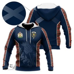 ScotsTee Shop Scottish Cumming Hunting Weathered Clan Scottish Crest and Scottish Thistle Sport Tartan Hoodie