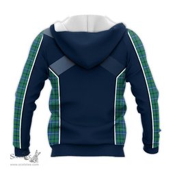 ScotsTee Shop Scottish Douglas Ancient Clan Scottish Crest and Scottish Thistle Sport Tartan Hoodie