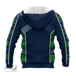 ScotsTee Shop Scottish Haldane Clan Scottish Crest and Scottish Thistle Sport Tartan Hoodie