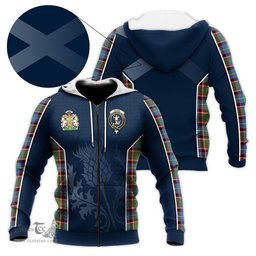 ScotsTee Shop Scottish Glass Clan Scottish Crest and Scottish Thistle Sport Tartan Hoodie