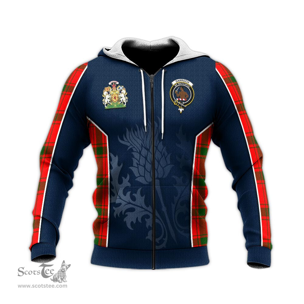 ScotsTee Shop Scottish Darroch Clan Scottish Crest and Scottish Thistle Sport Tartan Hoodie