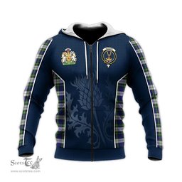 ScotsTee Shop Scottish Gordon Dress Modern Clan Scottish Crest and Scottish Thistle Sport Tartan Hoodie
