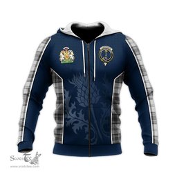 ScotsTee Shop Scottish Glendinning Clan Scottish Crest and Scottish Thistle Sport Tartan Hoodie
