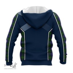 ScotsTee Shop Scottish Dundas Clan Scottish Crest and Scottish Thistle Sport Tartan Hoodie