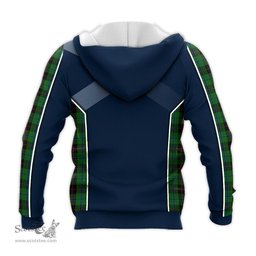 ScotsTee Shop Scottish Douglas Black Clan Scottish Crest and Scottish Thistle Sport Tartan Hoodie