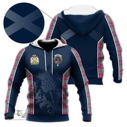 ScotsTee Shop Scottish Crawford Ancient Clan Scottish Crest and Scottish Thistle Sport Tartan Hoodie