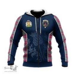 ScotsTee Shop Scottish Crawford Ancient Clan Scottish Crest and Scottish Thistle Sport Tartan Hoodie