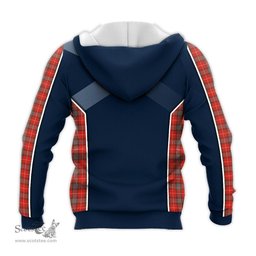 ScotsTee Shop Scottish Fraser Weathered Clan Scottish Crest and Scottish Thistle Sport Tartan Hoodie