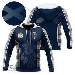 ScotsTee Shop Scottish Glen Clan Scottish Crest and Scottish Thistle Sport Tartan Hoodie
