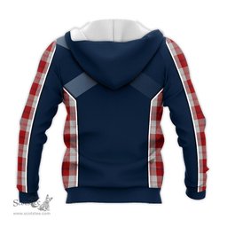 ScotsTee Shop Scottish Cunningham Dress Clan Scottish Crest and Scottish Thistle Sport Tartan Hoodie