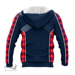 ScotsTee Shop Scottish Hamilton Modern Clan Scottish Crest and Scottish Thistle Sport Tartan Hoodie