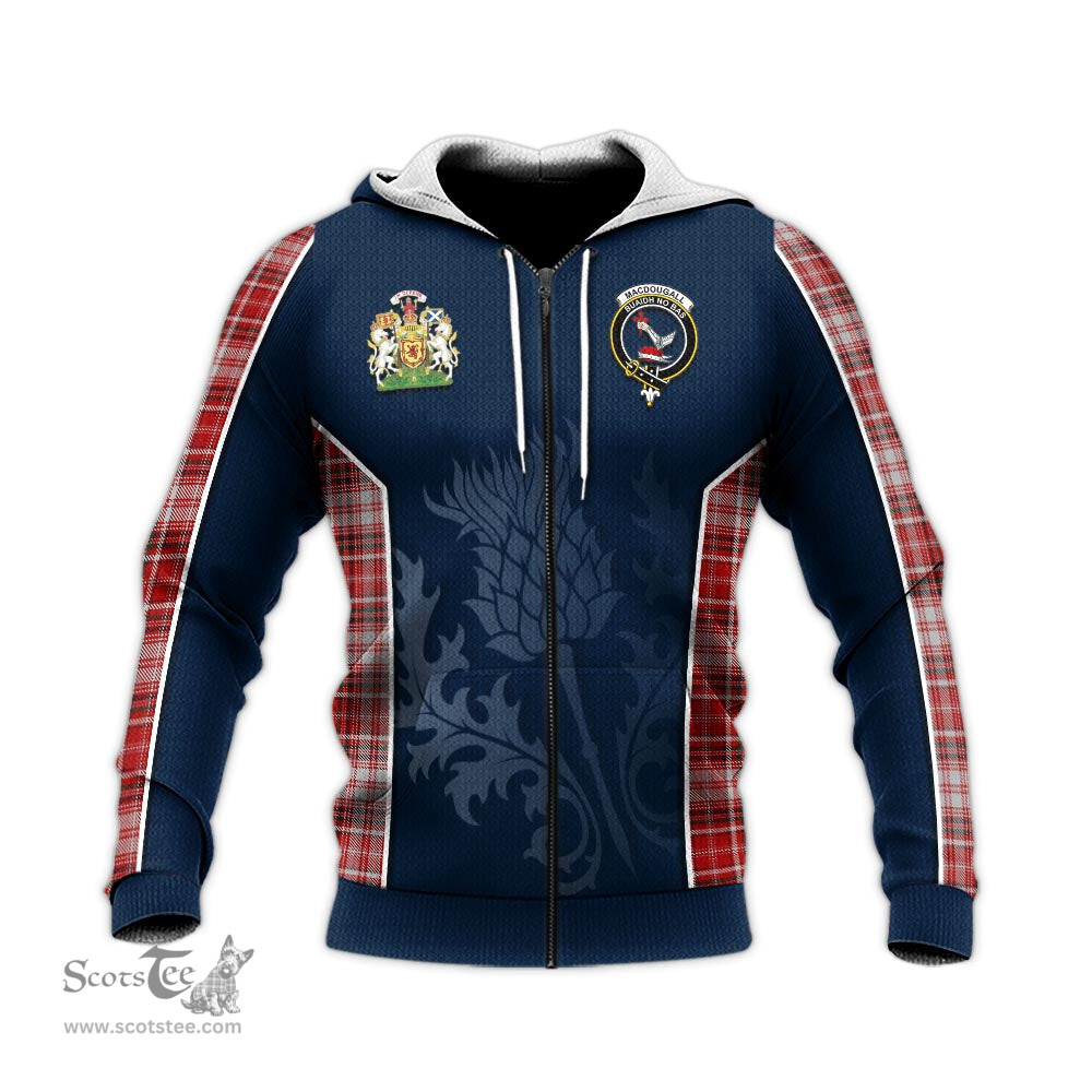 ScotsTee Shop Scottish MacDougall Dress Clan Scottish Crest and Scottish Thistle Sport Tartan Hoodie