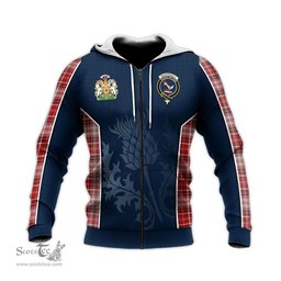 ScotsTee Shop Scottish MacDougall Dress Clan Scottish Crest and Scottish Thistle Sport Tartan Hoodie