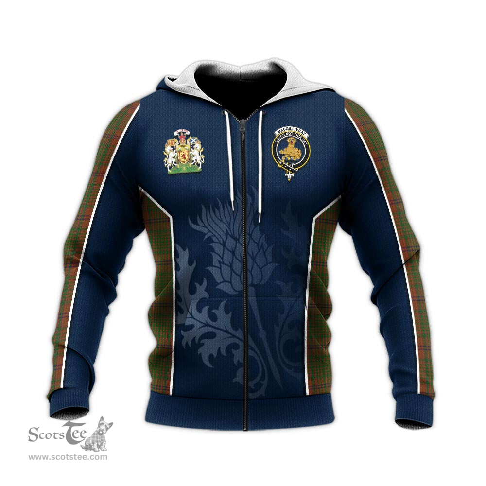 ScotsTee Shop Scottish MacGillivray Hunting Clan Scottish Crest and Scottish Thistle Sport Tartan Hoodie