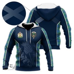 ScotsTee Shop Scottish Hamilton Hunting Ancient Clan Scottish Crest and Scottish Thistle Sport Tartan Hoodie