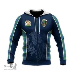 ScotsTee Shop Scottish Hamilton Hunting Ancient Clan Scottish Crest and Scottish Thistle Sport Tartan Hoodie