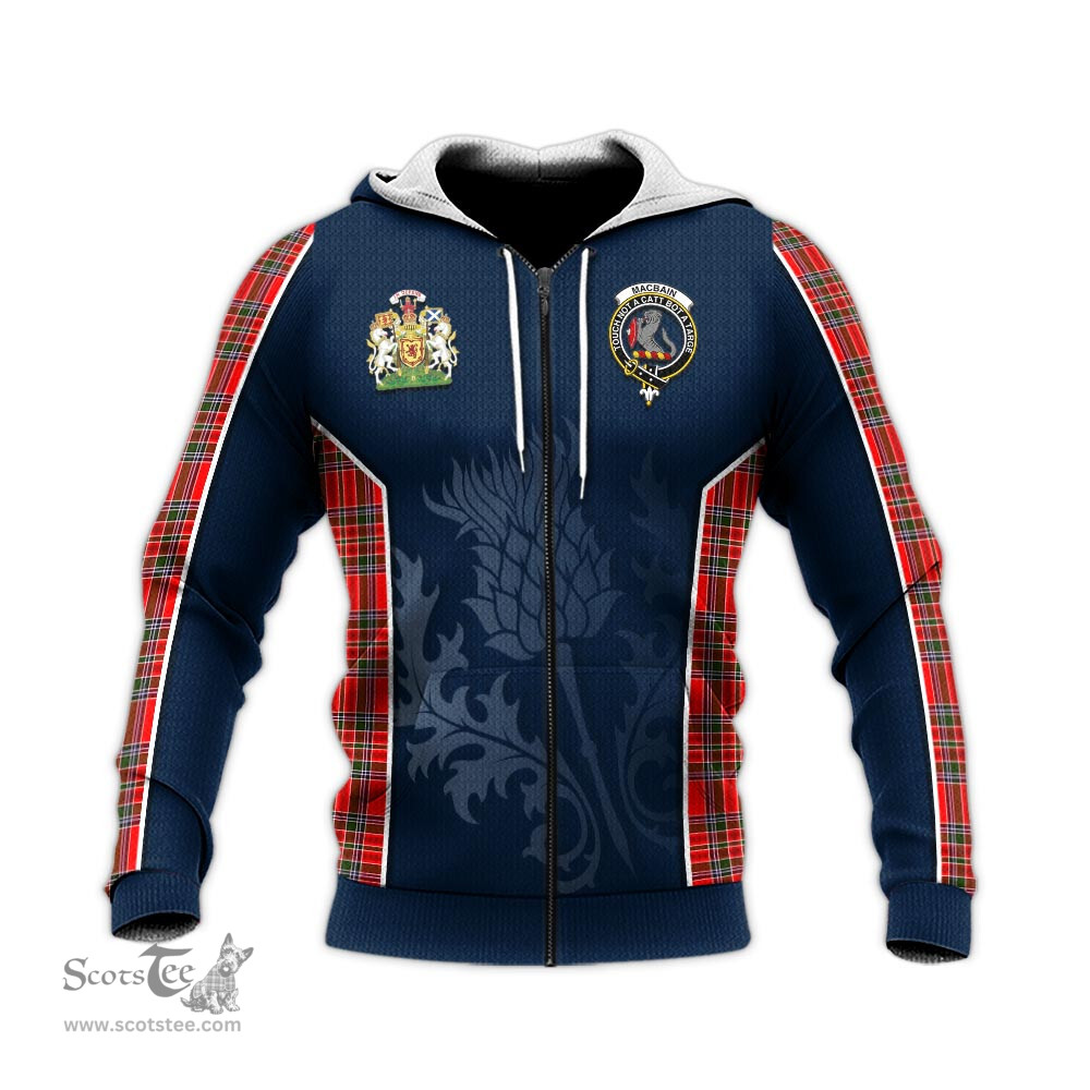 ScotsTee Shop Scottish MacBain Clan Scottish Crest and Scottish Thistle Sport Tartan Hoodie
